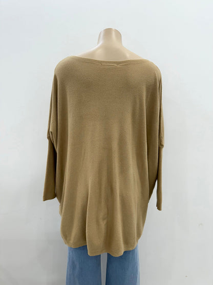 Mia Oversized Knitwear - Tan - WANTED AND WILD