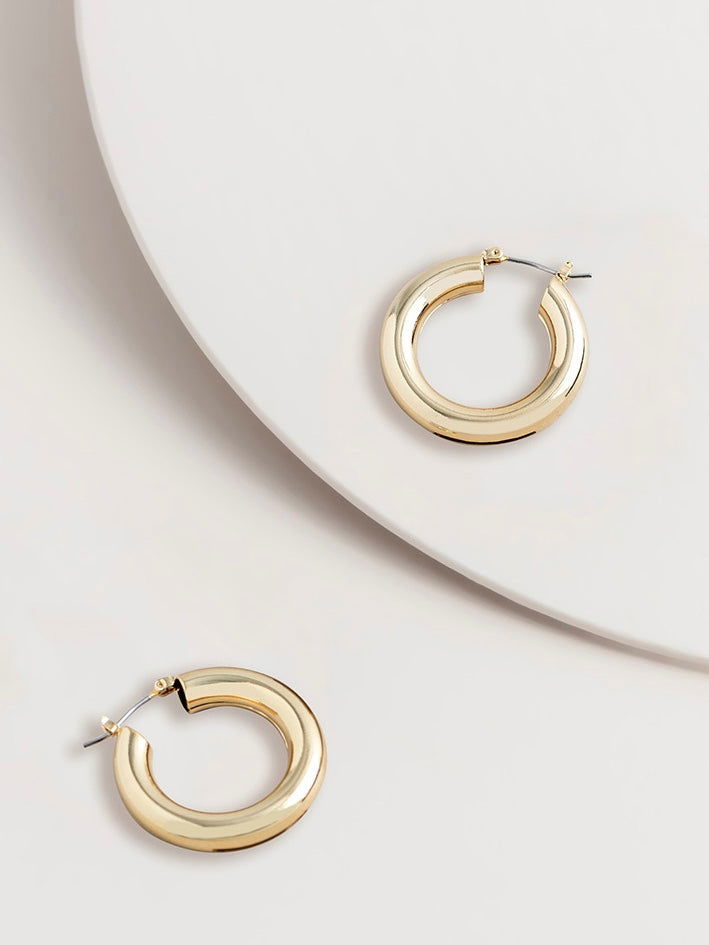 Mia Round Hoop Earrings - WANTED AND WILD