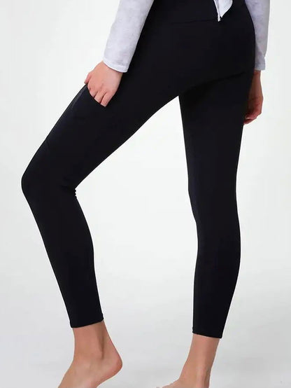 Onzie Pocket Midi Leggings - Black - WANTED AND WILD