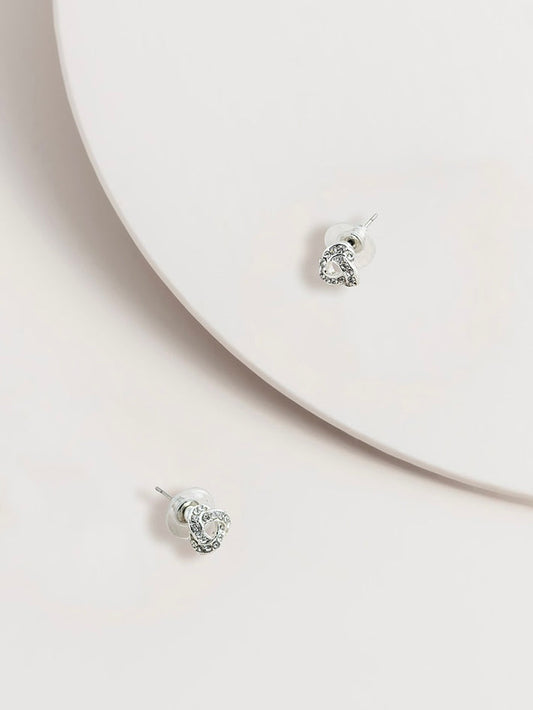 Piper Crystal Knot Post Earrings - WANTED AND WILD