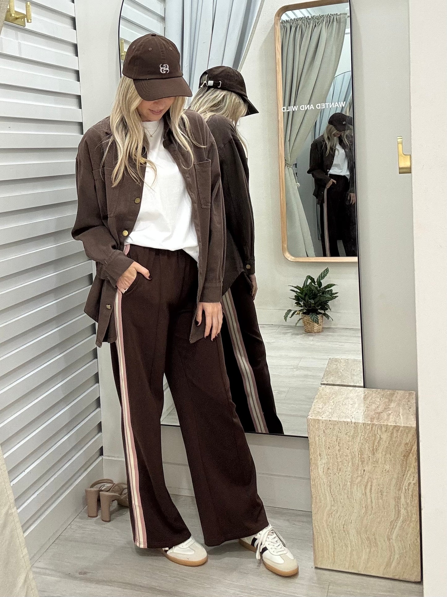 The Royal Stripe Racer Pants - Chocolate