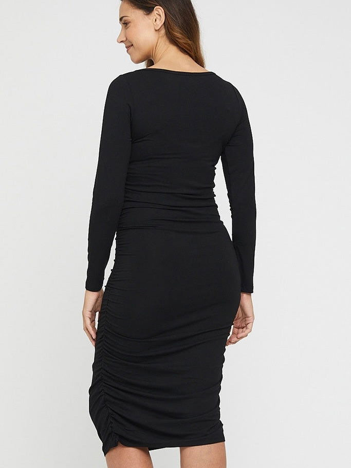 Selena Dress Bamboo Body - Black - WANTED AND WILD
