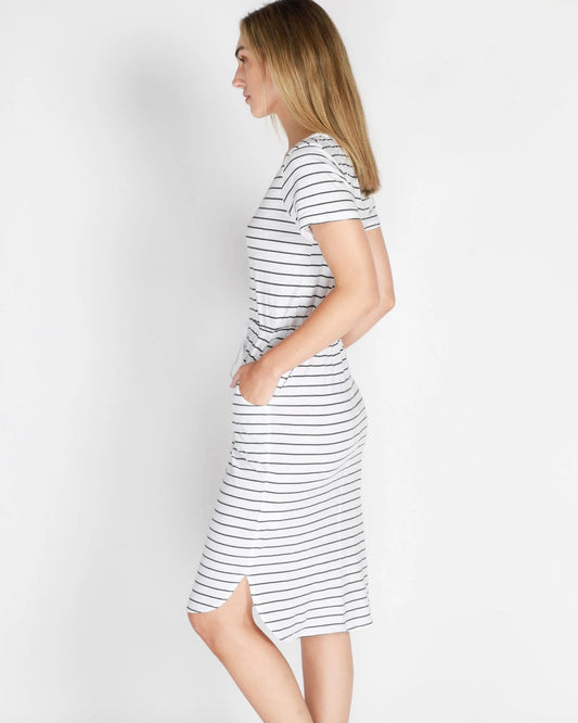 Tess Midi Tie Dress - Stripe - WANTED AND WILD