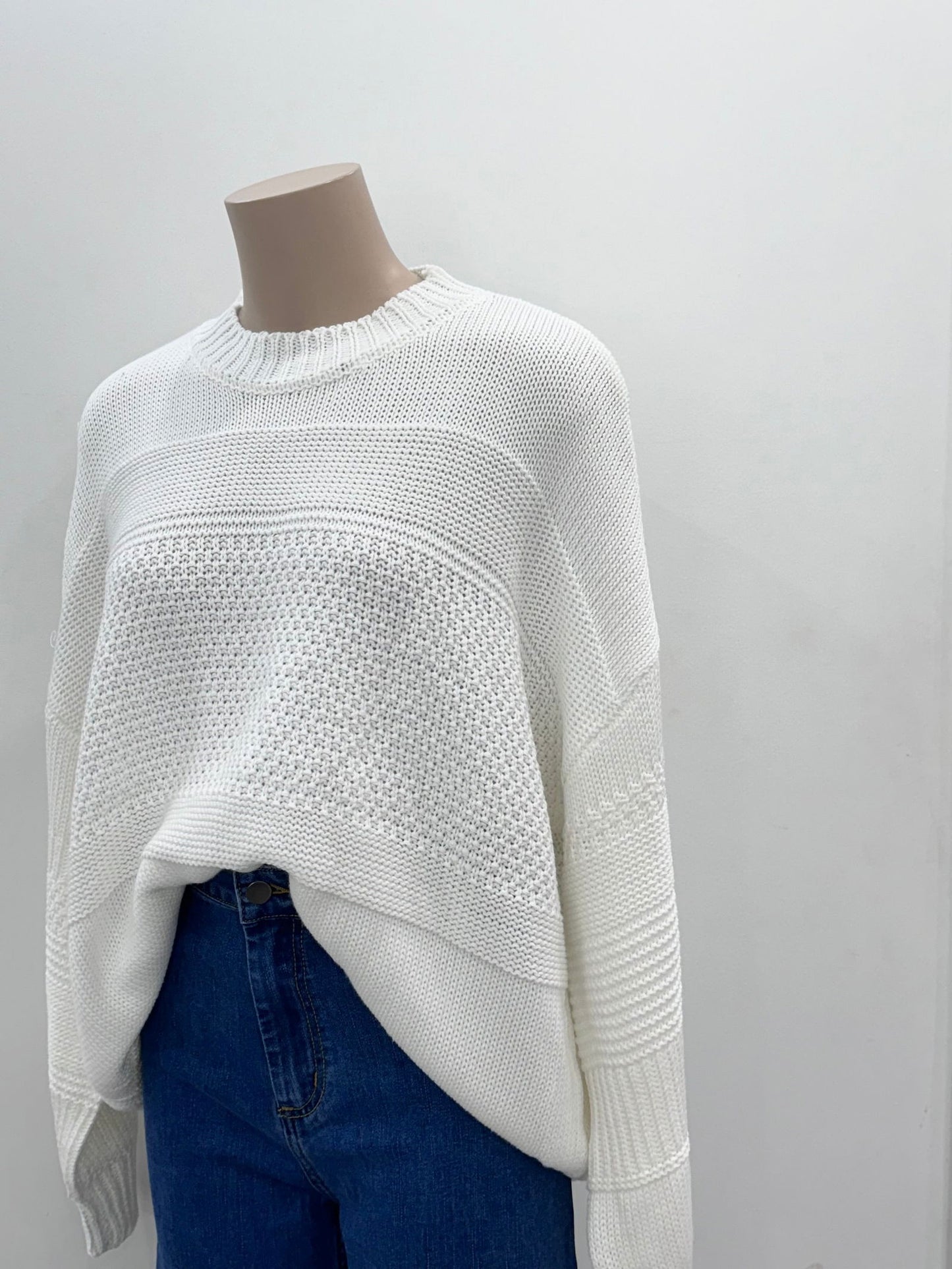 The Annie Knit Jumper  - White - WANTED AND WILD