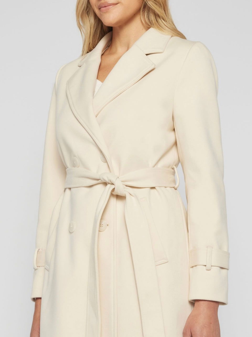 The Capri Double Breasted Coat - Cream - WANTED AND WILD