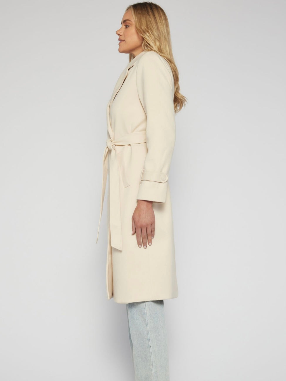 The Capri Double Breasted Coat - Cream - WANTED AND WILD