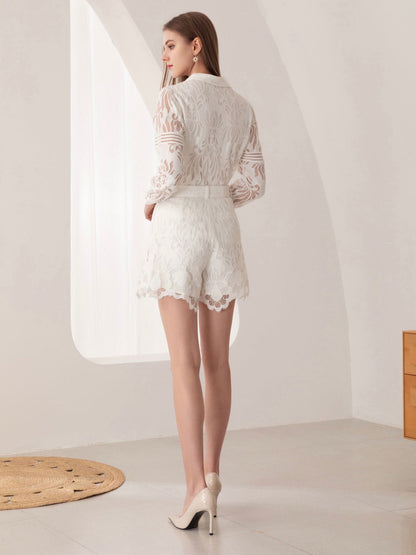 The Charlotte Shorts - White Lace - WANTED AND WILD