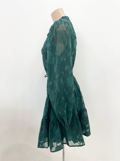 Monica Mini Dress - Emerald Green