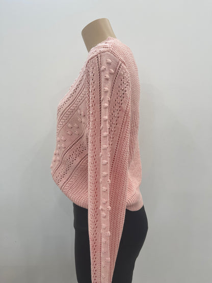 Bubble Knit Jumper  - Pink