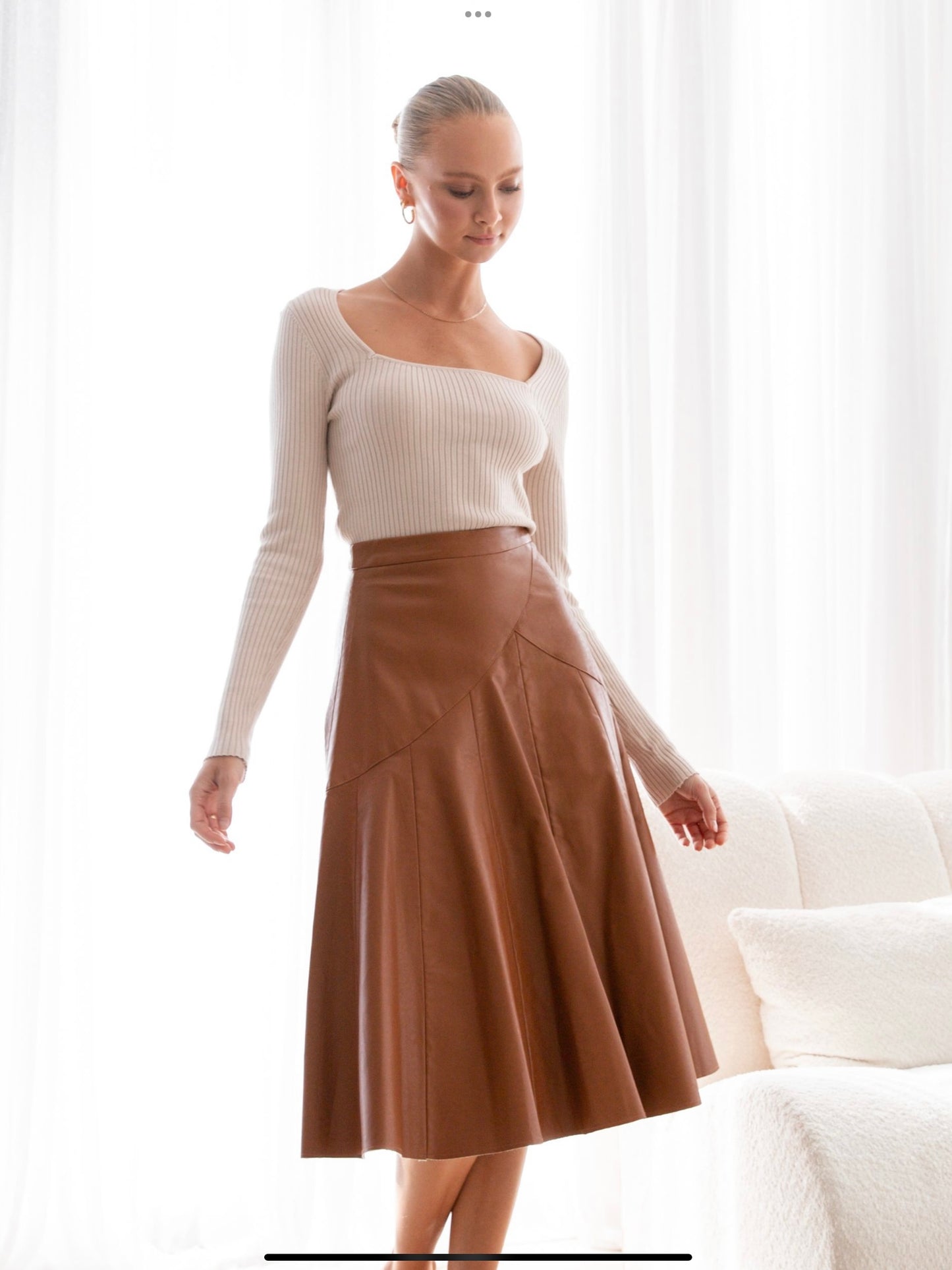 Wanted Midi Skirt - Tan