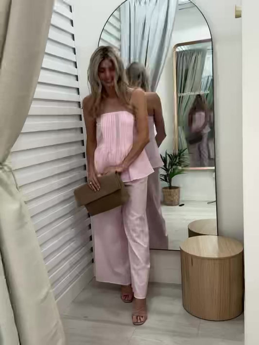 The Astrid Pants Set - Pink