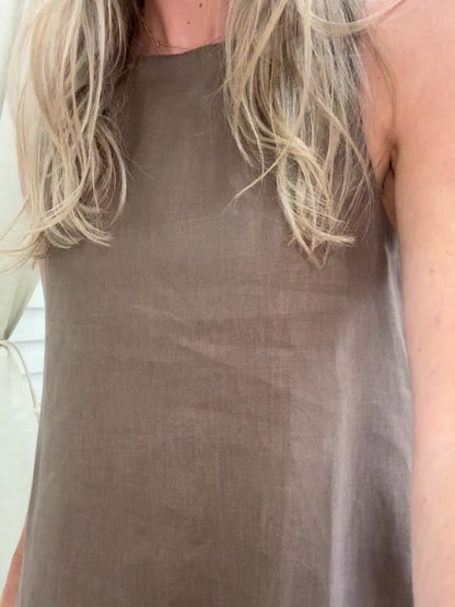 Atlas Shift Dress - Espresso