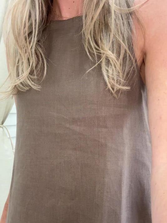 Atlas Shift Dress - Espresso