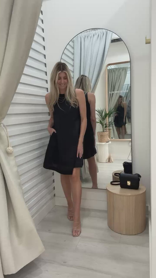 Atlas Shift Dress - Black