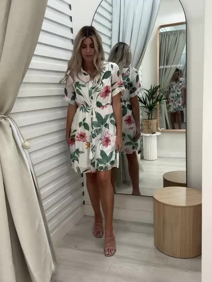 The Coral Dress - Multi Floral