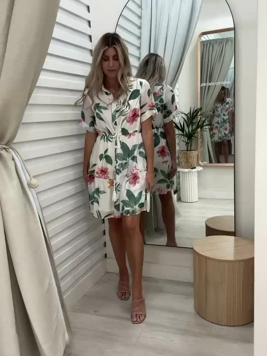 The Coral Dress - Multi Floral