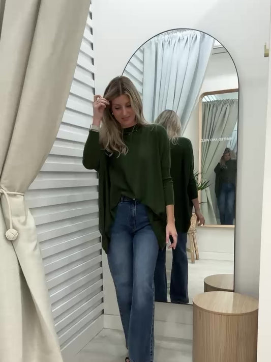 Mia Oversized Jumper Khaki