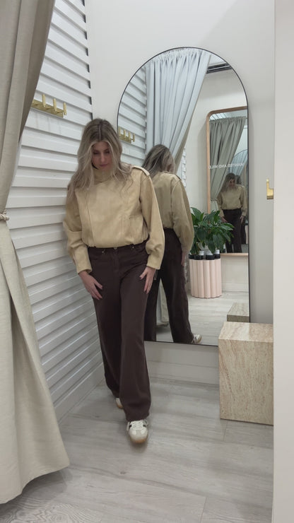 The Duke Bomber Jacket - Beige