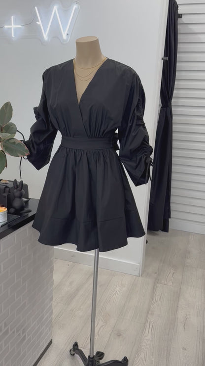 The Helen Mini Dress -  Black