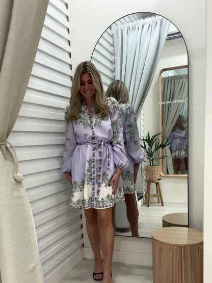 The Bluebell Dress - Lilac Floral