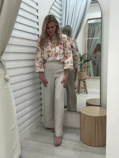 The May Shirt - Cream Floral