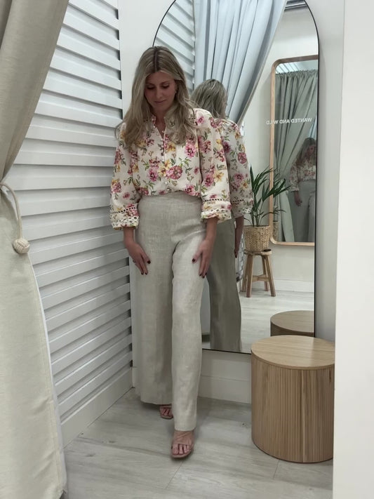 The May Shirt - Cream Floral