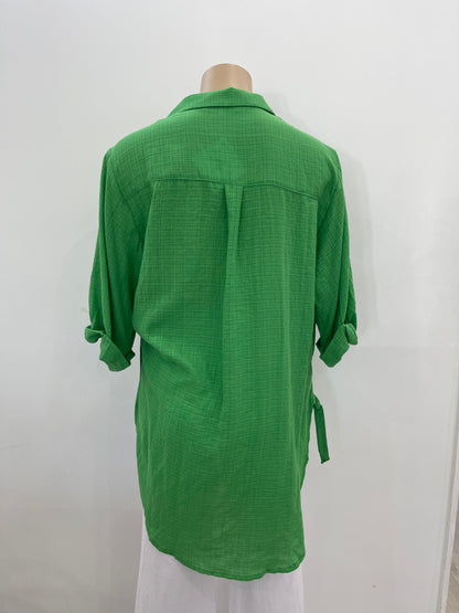 Florence 3/4 Sleeve Shirt - Apple Green