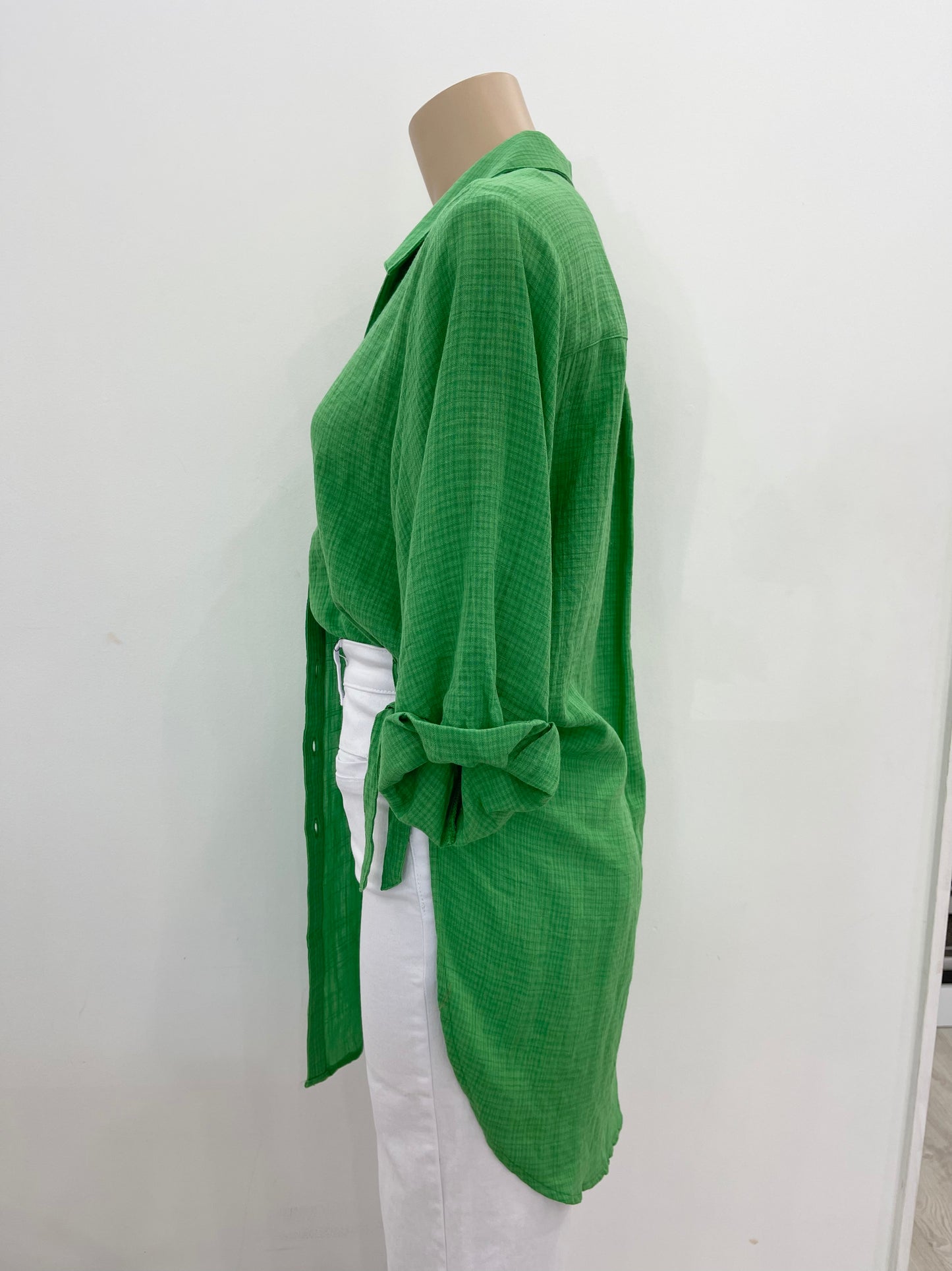 Florence 3/4 Sleeve Shirt - Apple Green