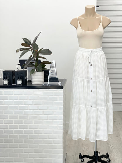 Eva Maxi Skirt - White