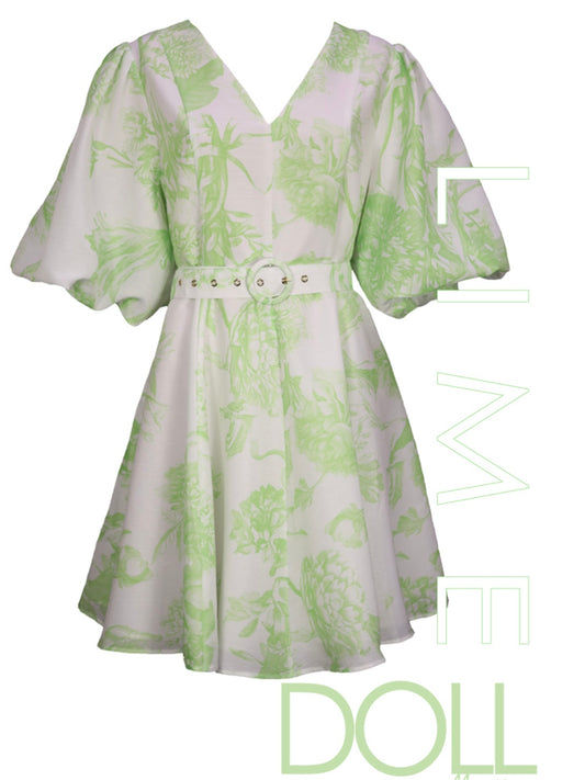 Doll Dress - Lime