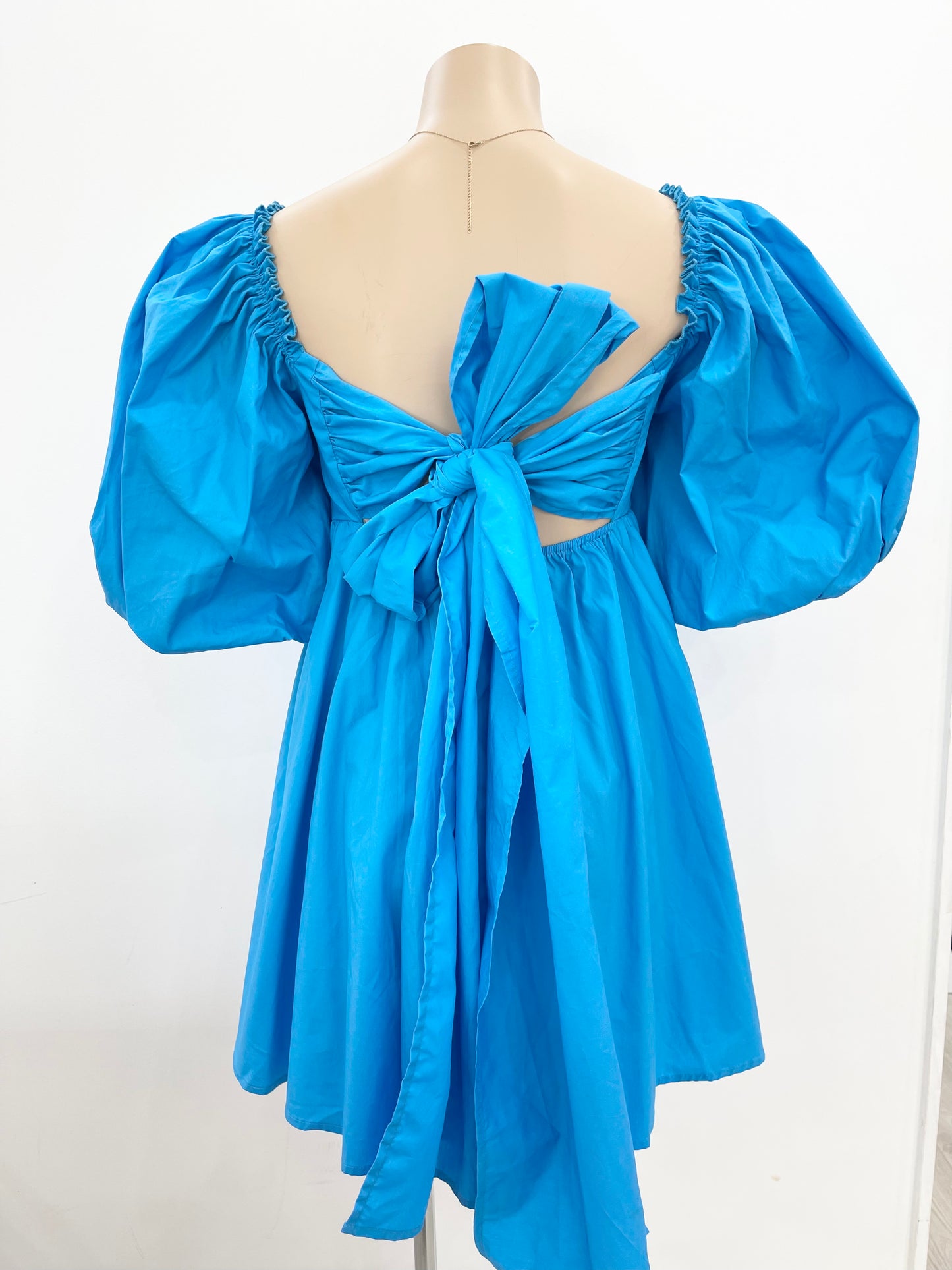 Bella Babydoll Mini Dress - Electric Blue