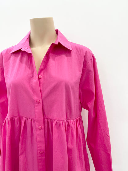 Offstage Shirtdress - Hot pink