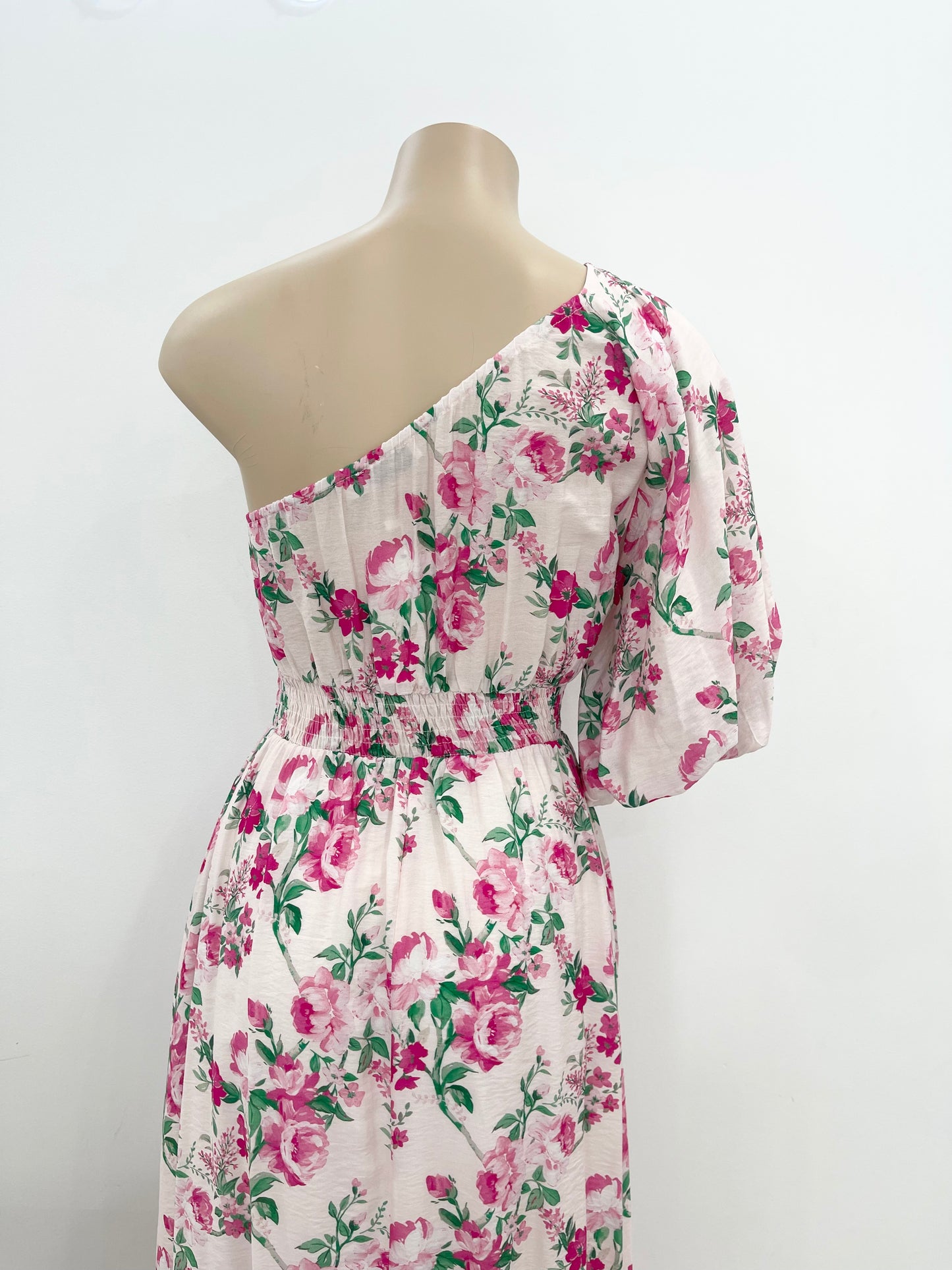 Laura Midi Dress - Pink floral