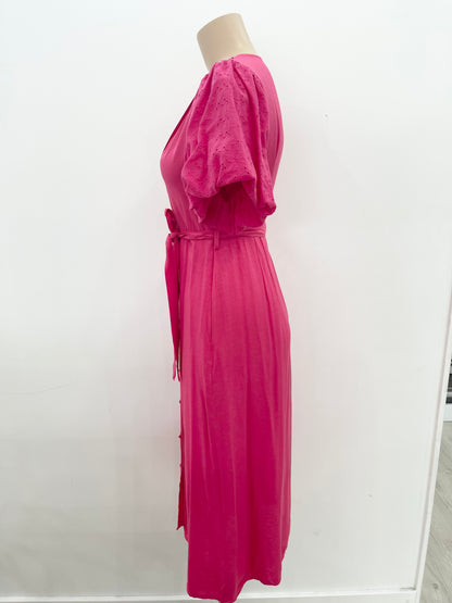 Juliette Midi Dress - Hot Pink