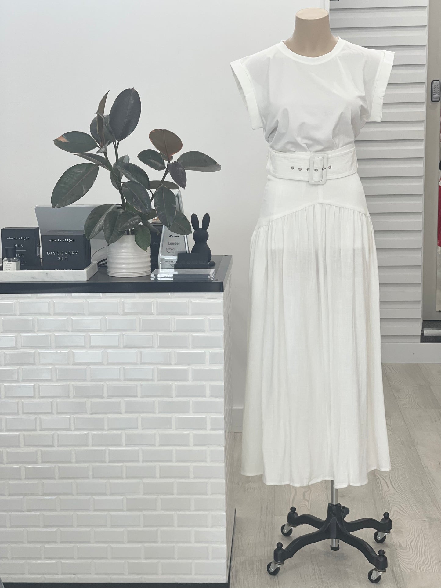 Maze Maxi Skirt - White