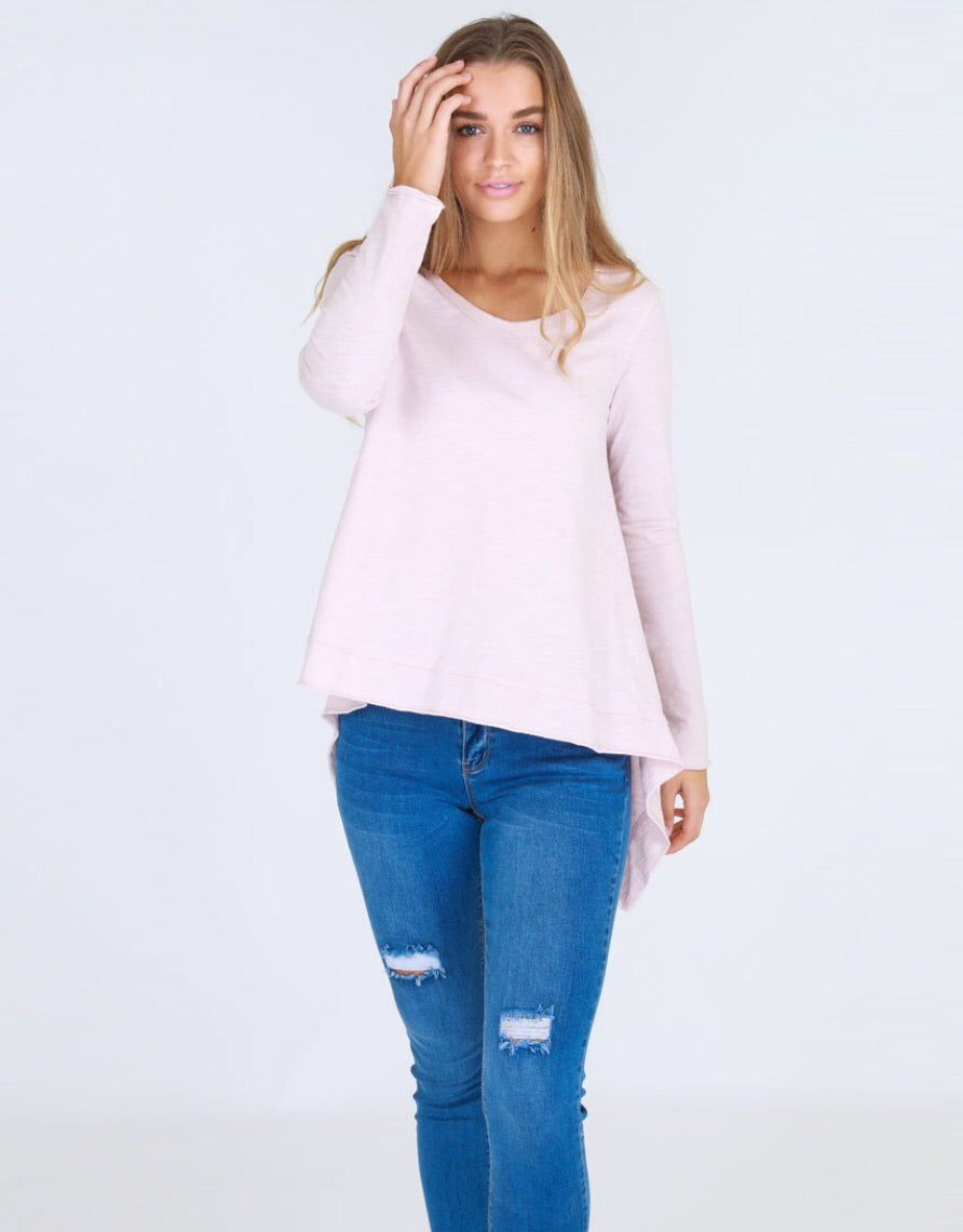 Willow Tee in Blush Marle by 3rd Story the label